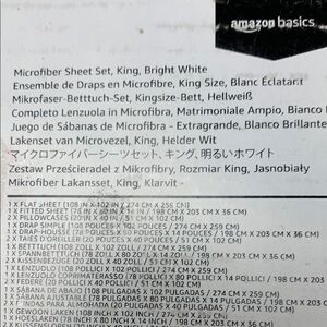 Amazon basics microfibre king sheet set, bright white